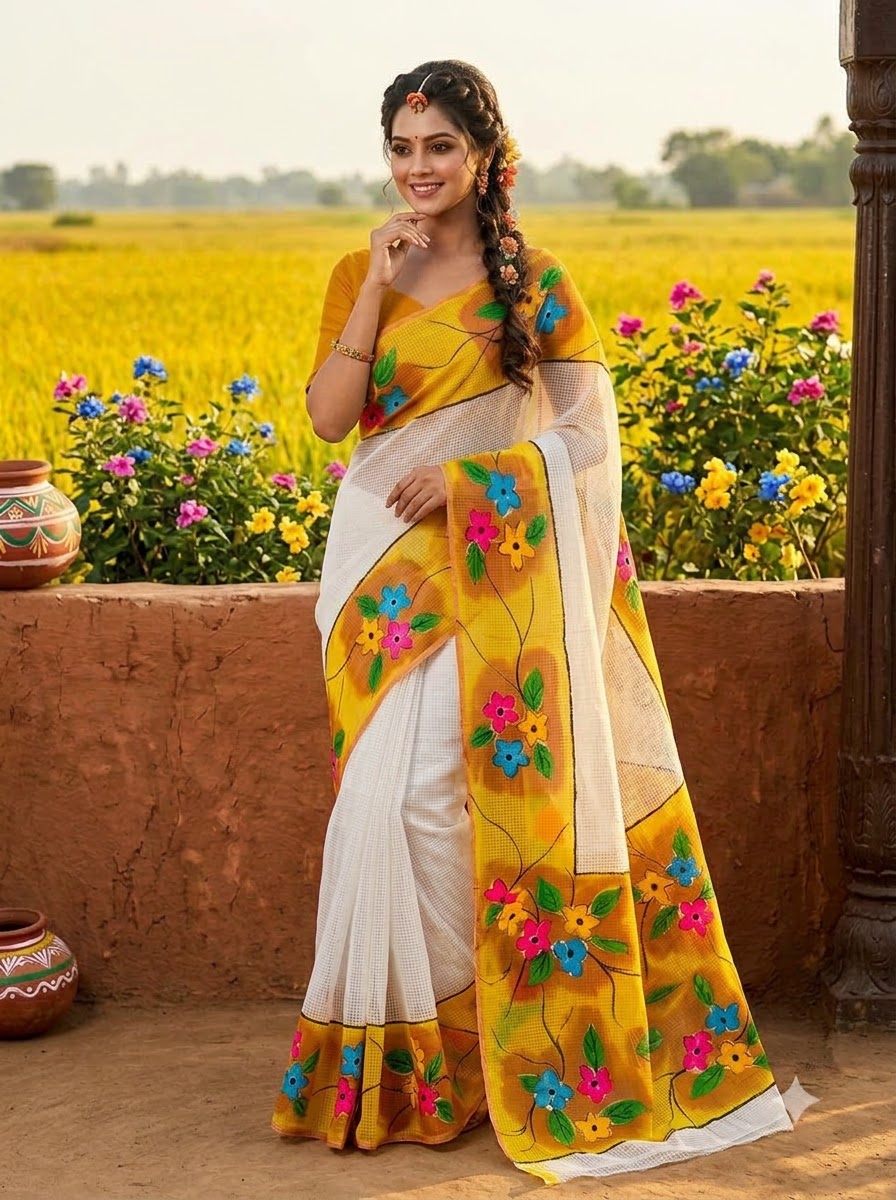 Divya Hand Painted Resham Kota Saree