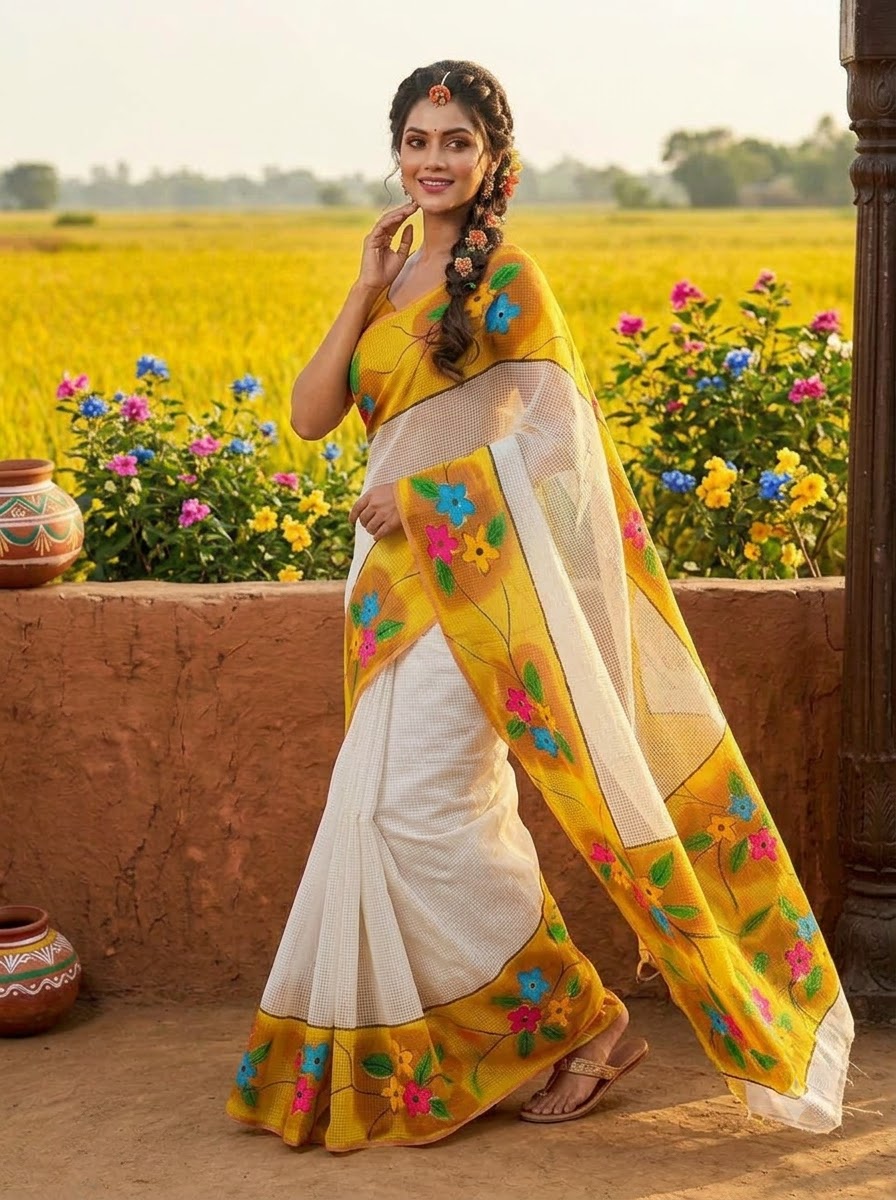 Divya Hand Painted Resham Kota Saree