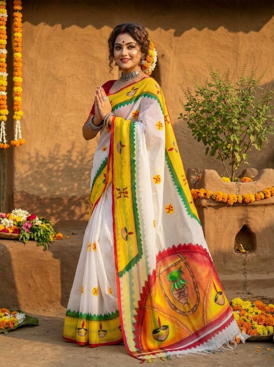 Chandika Hand Painted Resham Kota Saree
