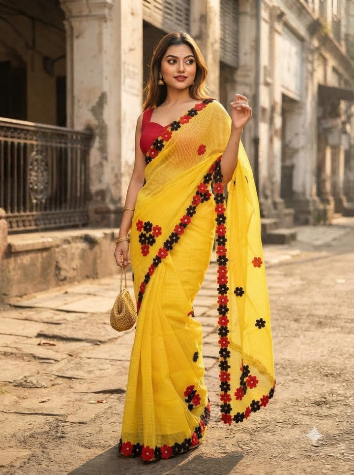 Surobhilata Reshom Kota Applique Saree