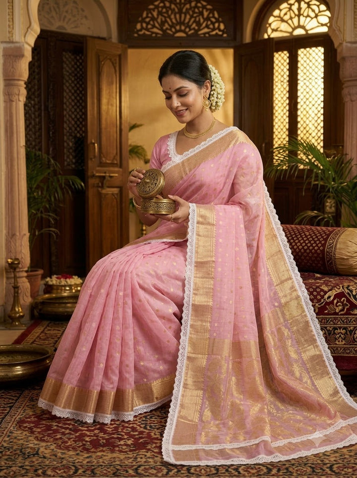 Aradhana Bengal Jamdani Saree with Blouse (Combo)