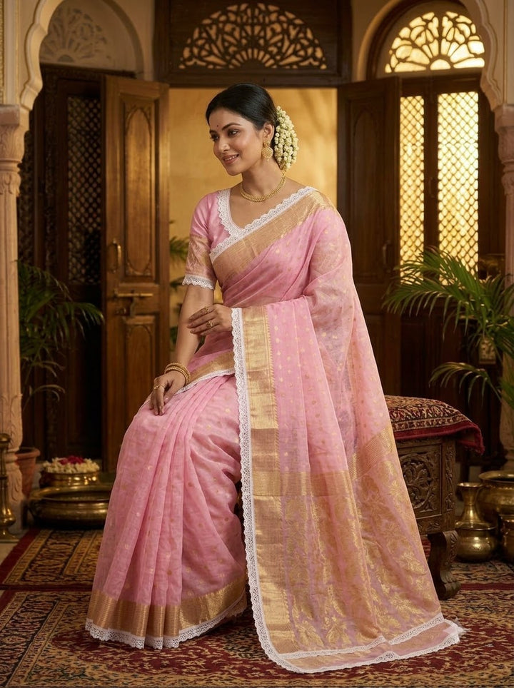 Aradhana Bengal Jamdani Saree with Blouse (Combo)