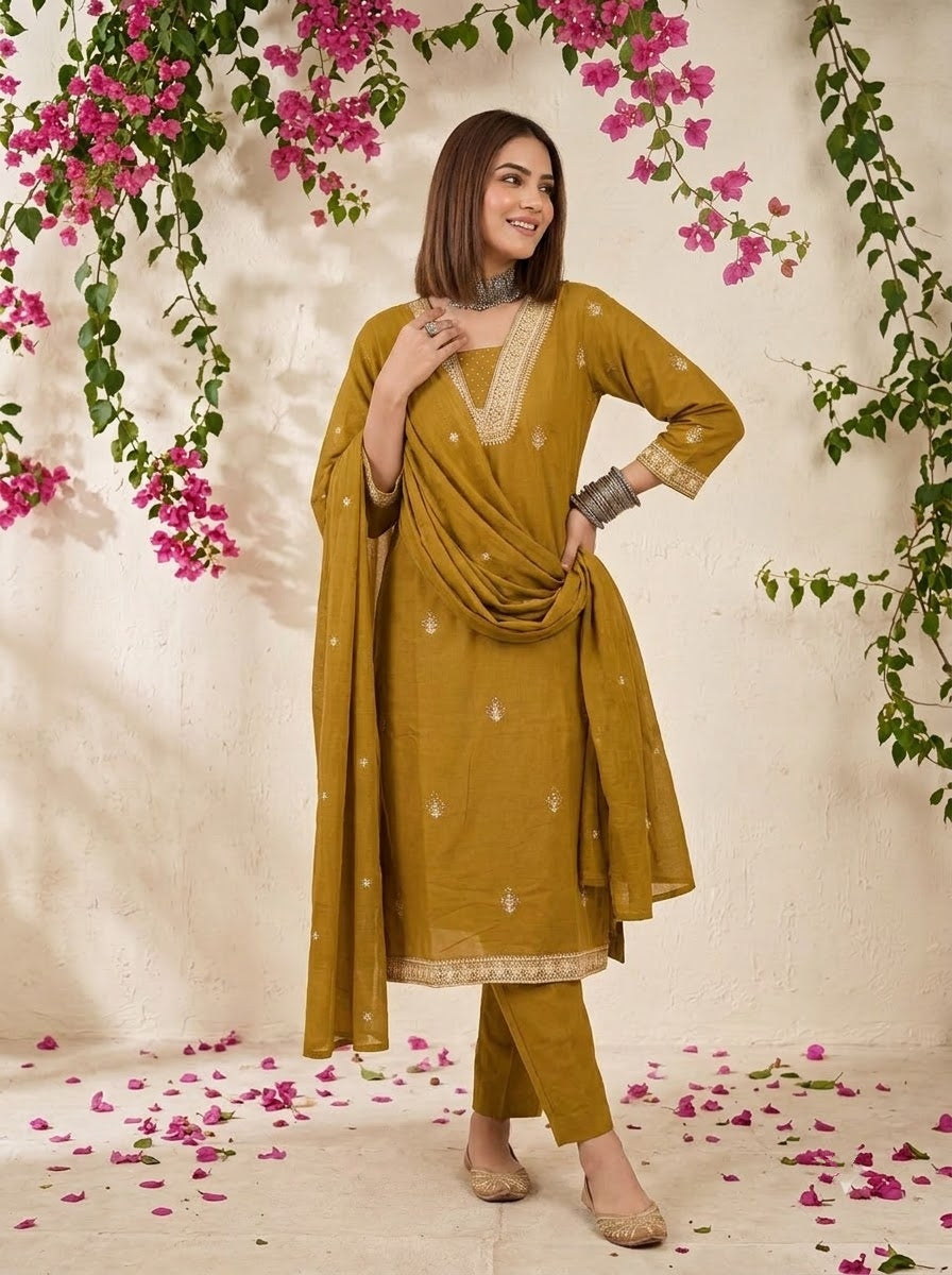 Falling for You Cotton Kurti Set