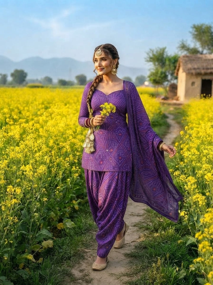 Desi Dil – Premium Cotton Bandhani Kurti Set