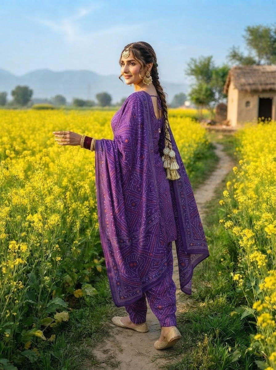Desi Dil – Premium Cotton Bandhani Kurti Set