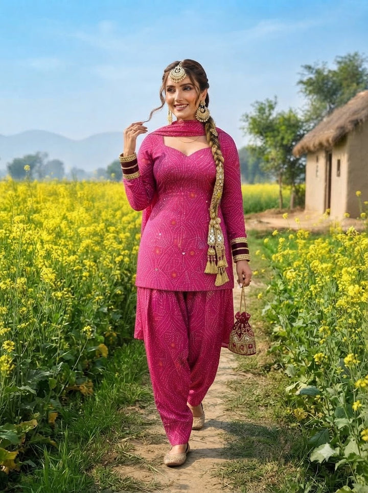 Desi Dil – Premium Cotton Bandhani Kurti Set