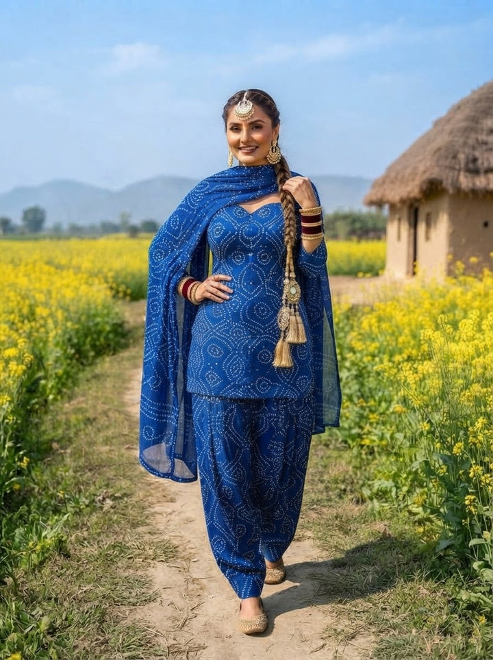 Desi Dil – Premium Cotton Bandhani Kurti Set