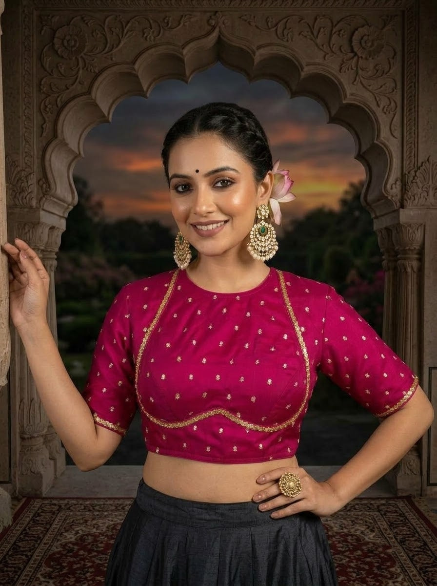 Celeste Noir - Fendy Silk Blouse