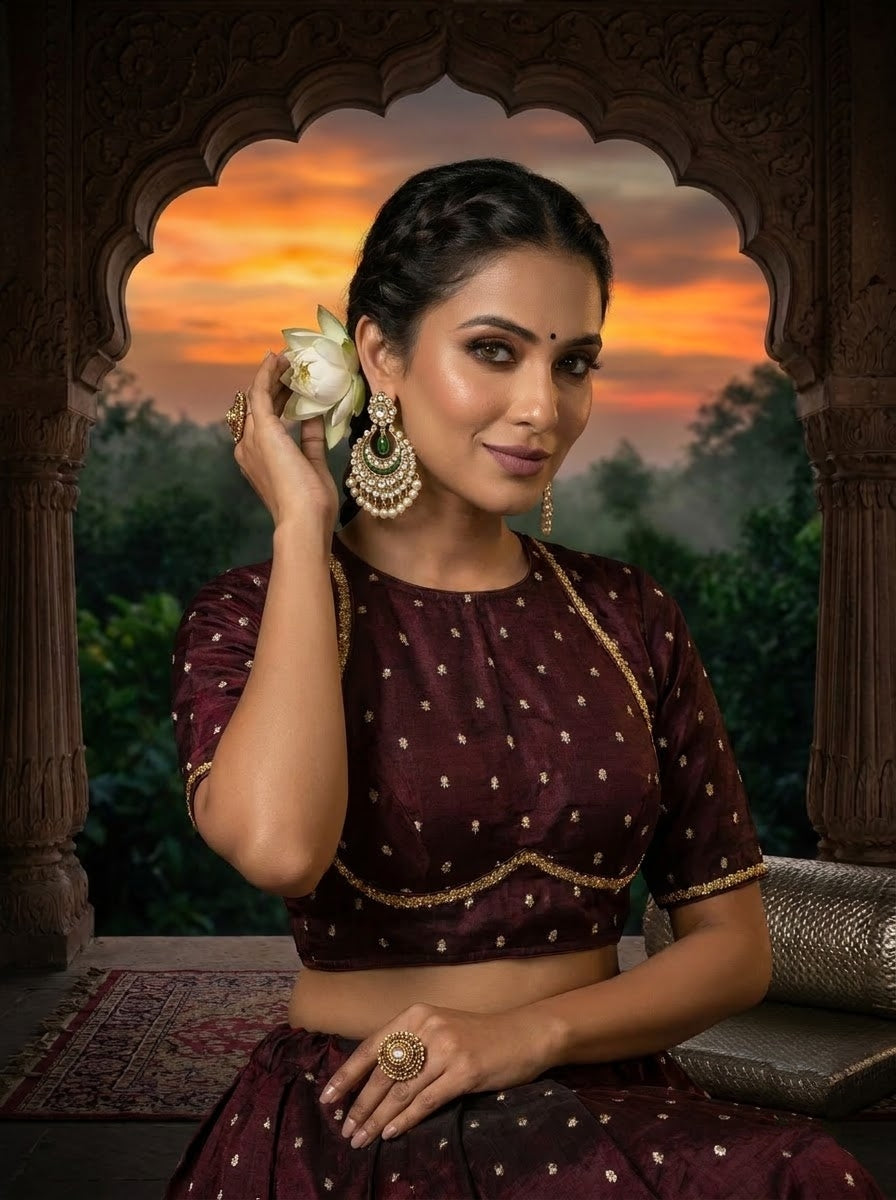 Celeste Noir - Fendy Silk Blouse