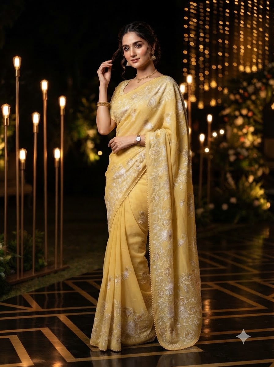 Divine Illumination Chinnon Silk Saree
