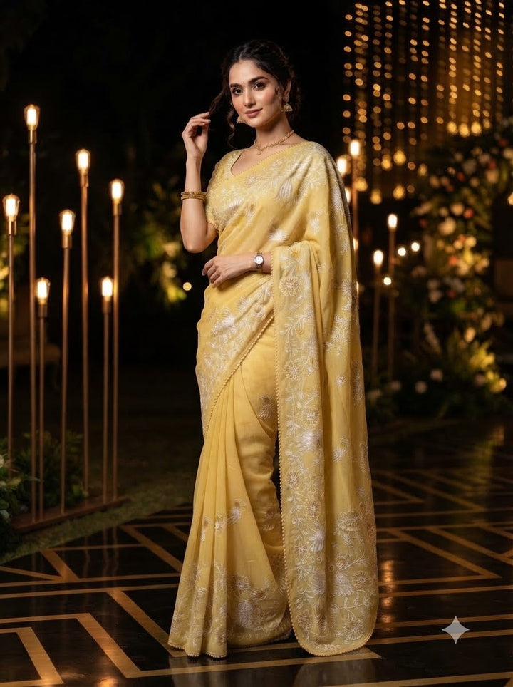 Divine Illumination Chinnon Silk Saree