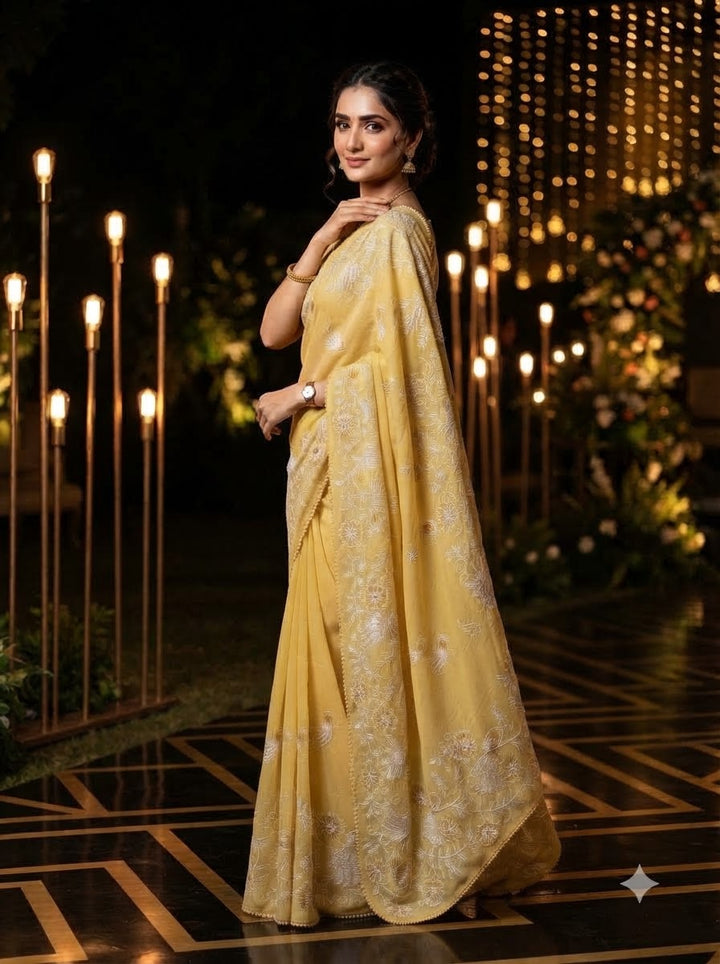 Divine Illumination Chinnon Silk Saree