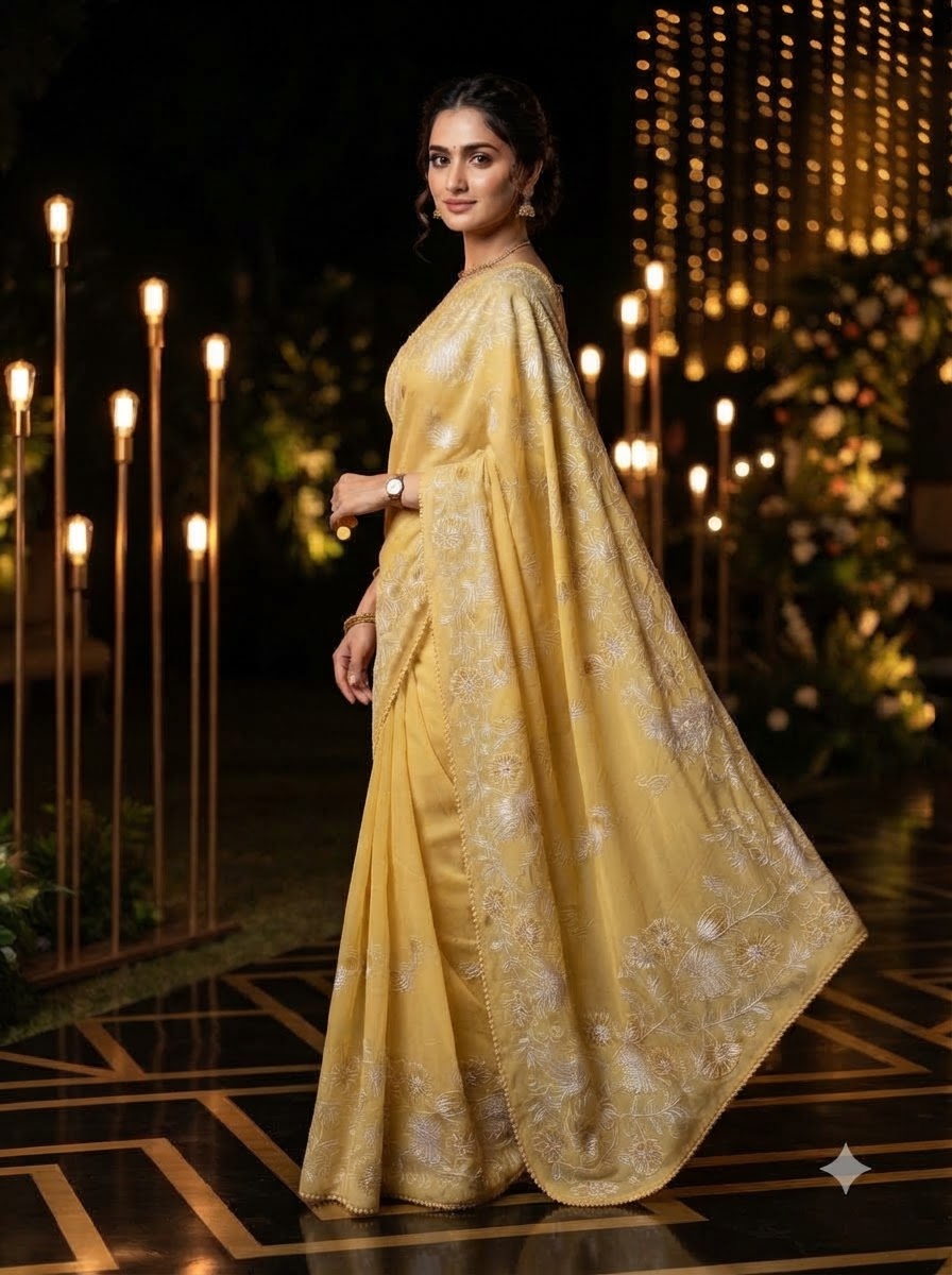 Divine Illumination Chinnon Silk Saree