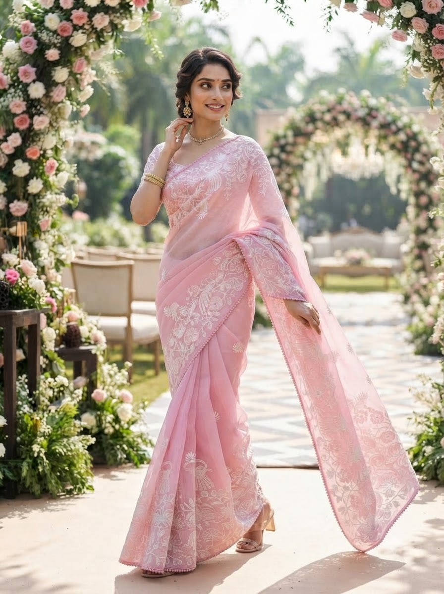 Divine Illumination Chinnon Silk Saree
