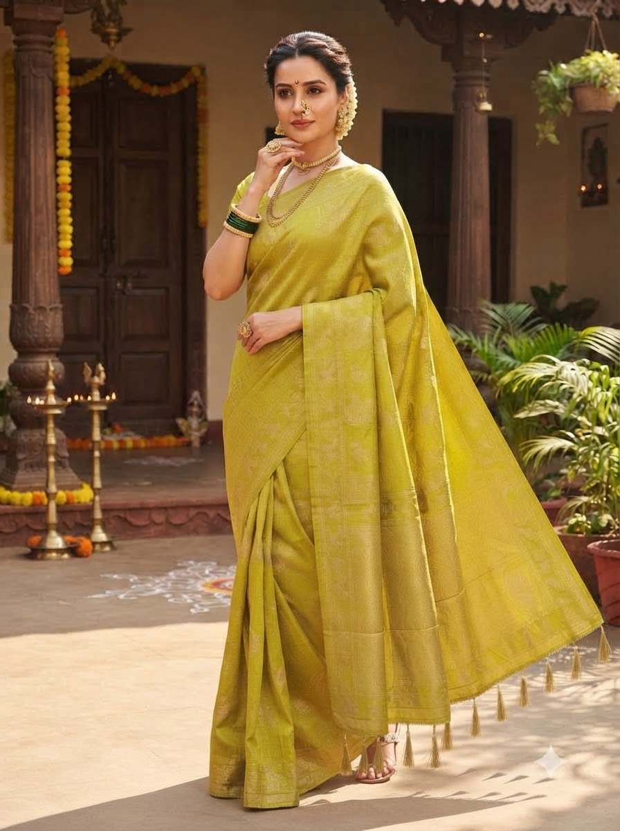 Peshwa Legacy Designer Banarasi Khadi Silk Saree