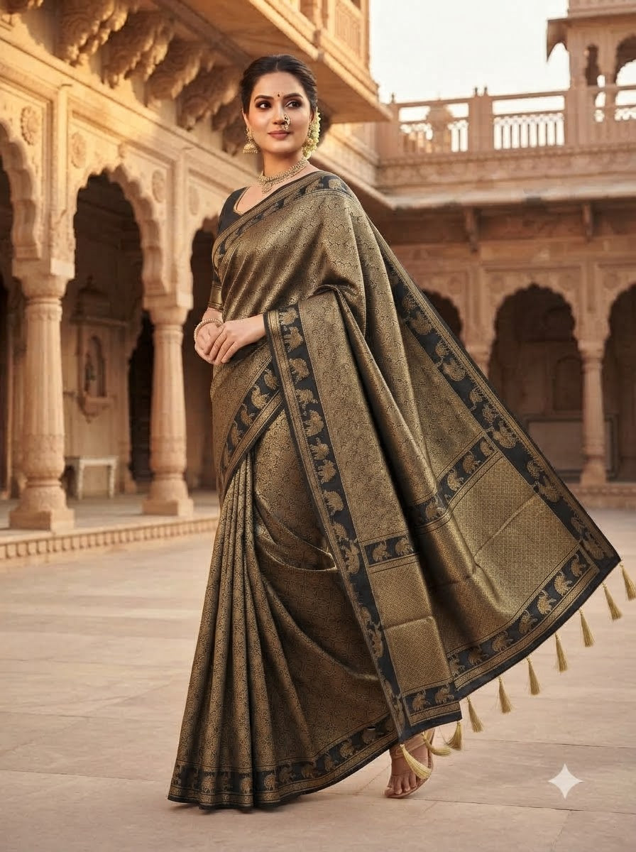 Peshwa Legacy Designer Banarasi Khadi Silk Saree