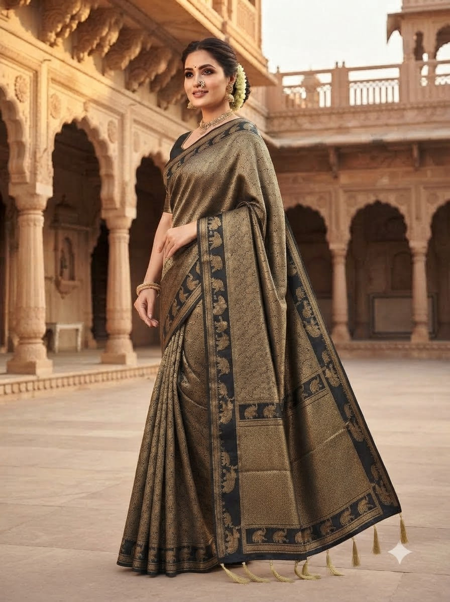 Peshwa Legacy Designer Banarasi Khadi Silk Saree