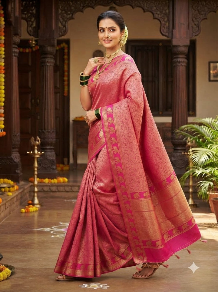 Peshwa Legacy Designer Banarasi Khadi Silk Saree