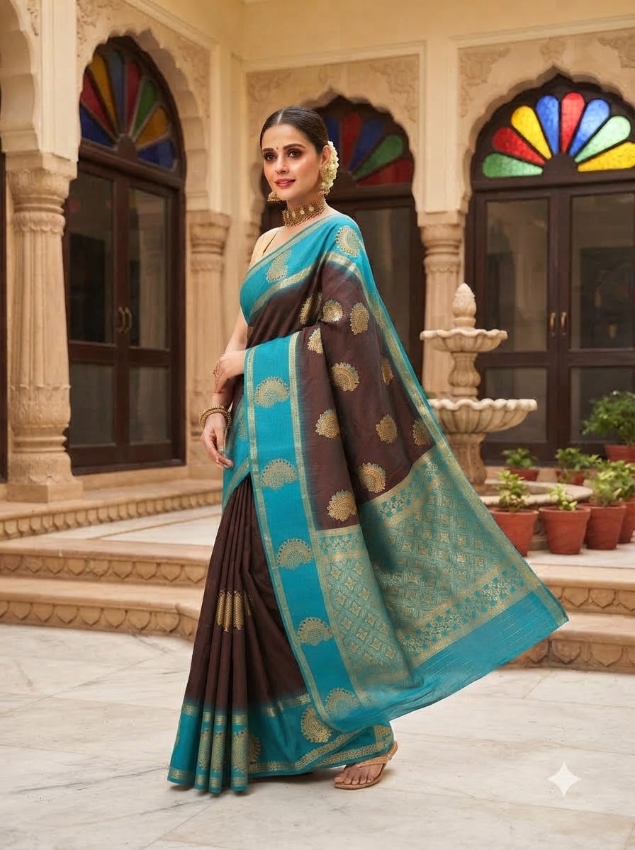 Vivienne Luxe Designer Banarasi Silk Saree