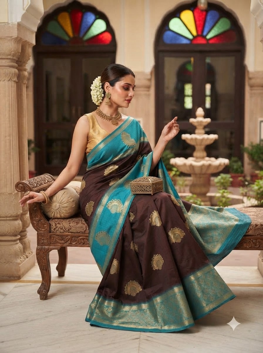 Vivienne Luxe Designer Banarasi Silk Saree