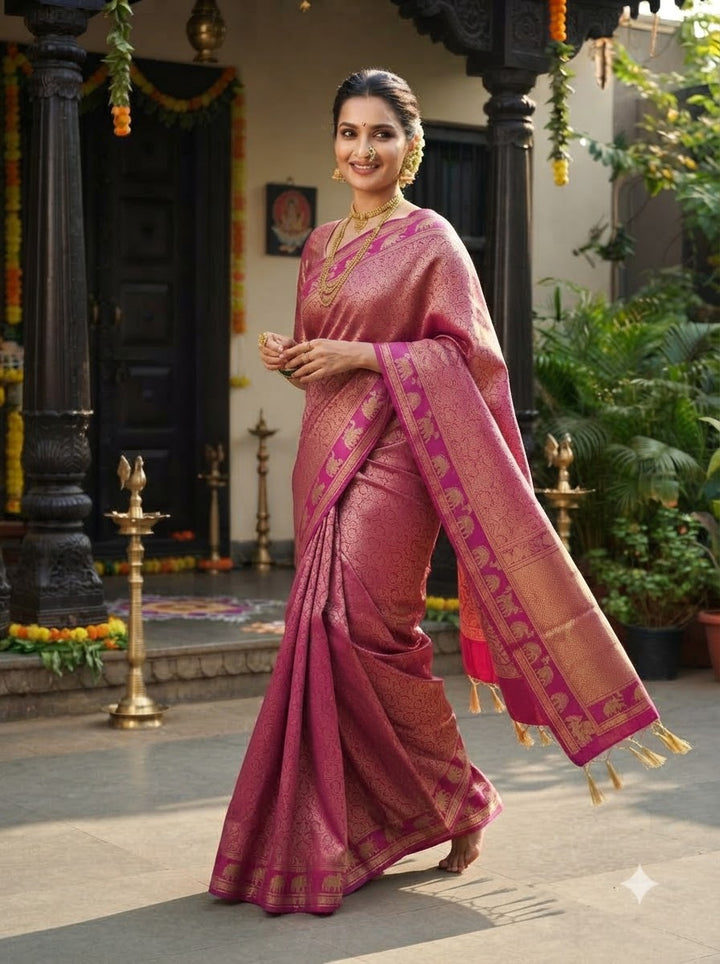 Peshwa Legacy Designer Banarasi Khadi Silk Saree