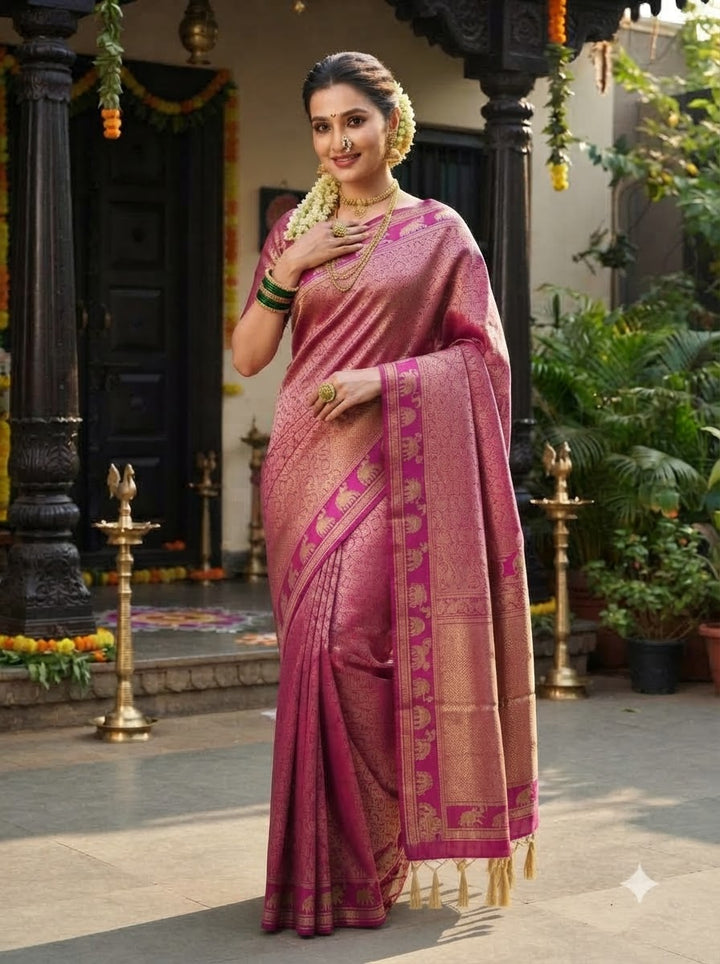 Peshwa Legacy Designer Banarasi Khadi Silk Saree