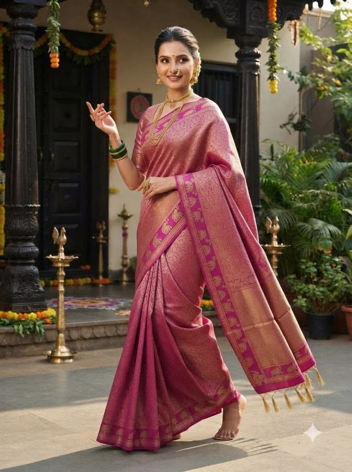 Peshwa Legacy Designer Banarasi Khadi Silk Saree