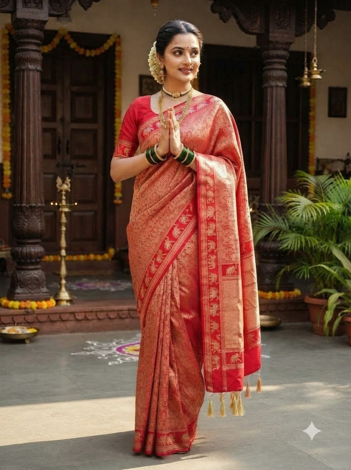 Peshwa Legacy Designer Banarasi Khadi Silk Saree