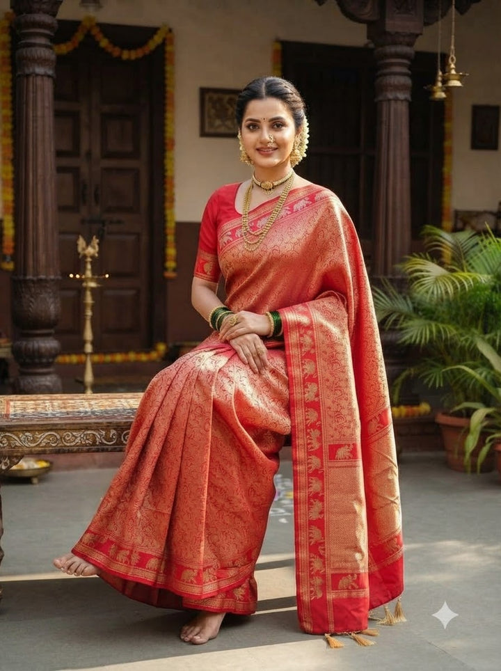 Peshwa Legacy Designer Banarasi Khadi Silk Saree