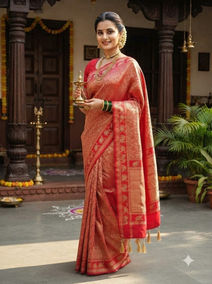 Peshwa Legacy Designer Banarasi Khadi Silk Saree