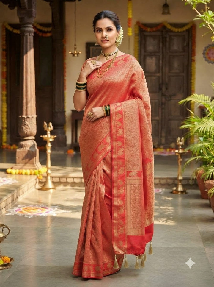 Peshwa Legacy Designer Banarasi Khadi Silk Saree