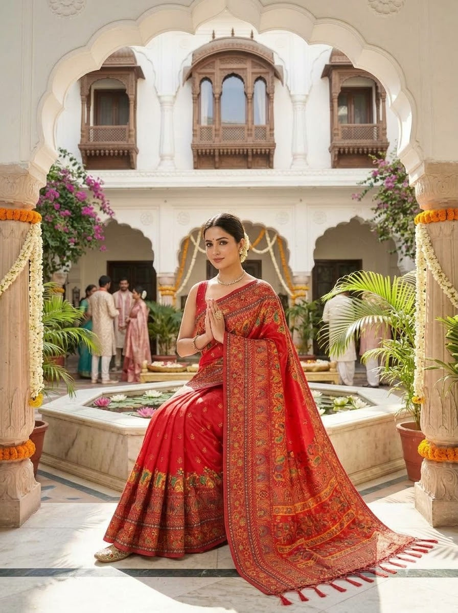 Royal Heirloom Pashmina Silk Saree