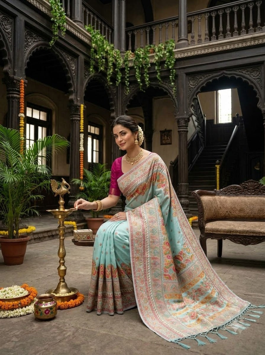 Royal Heirloom Pashmina Silk Saree