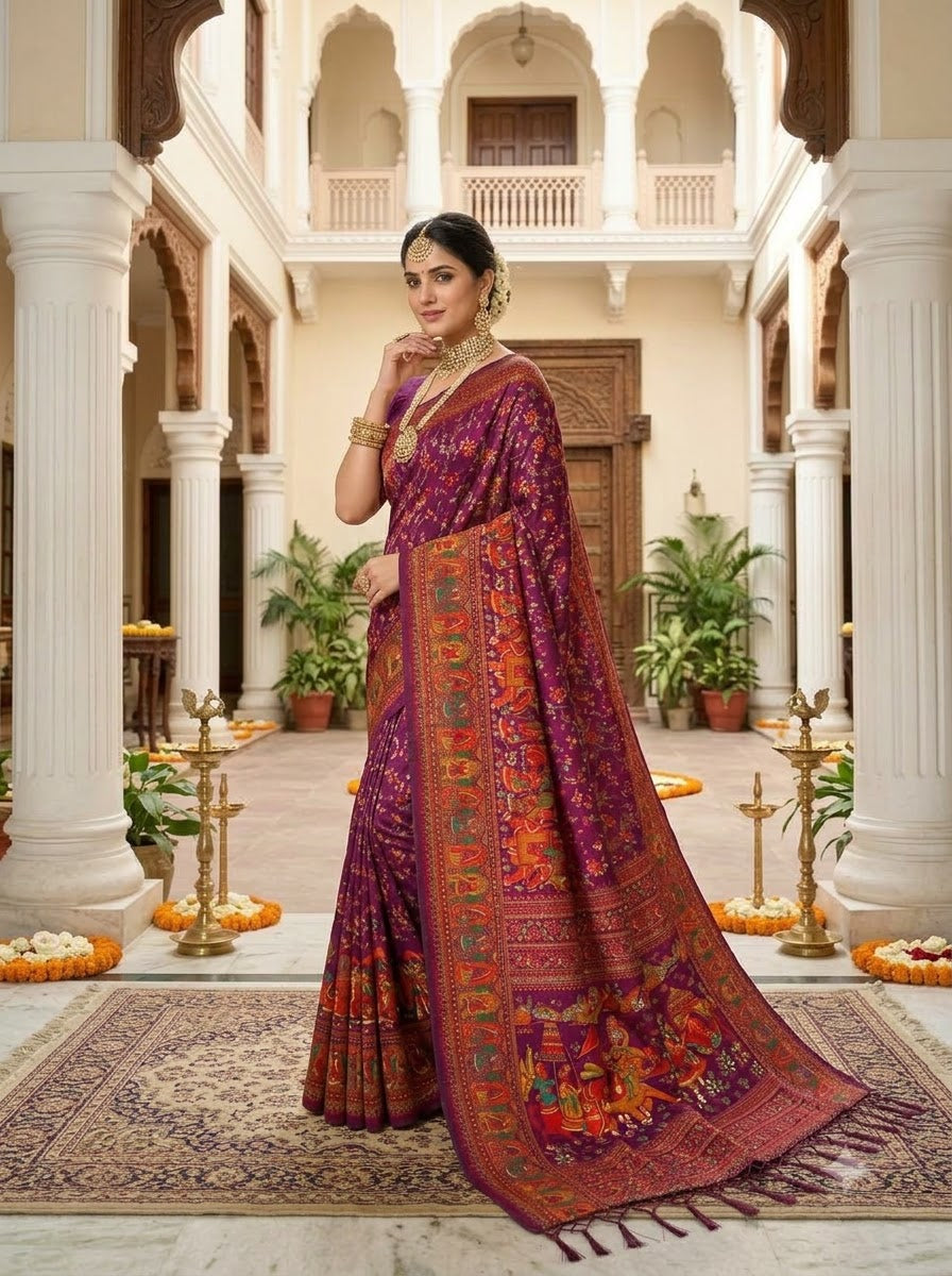 Royal Heirloom Pashmina Silk Saree