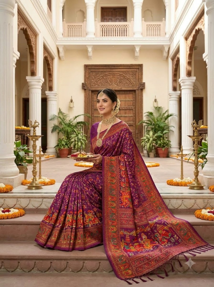 Royal Heirloom Pashmina Silk Saree