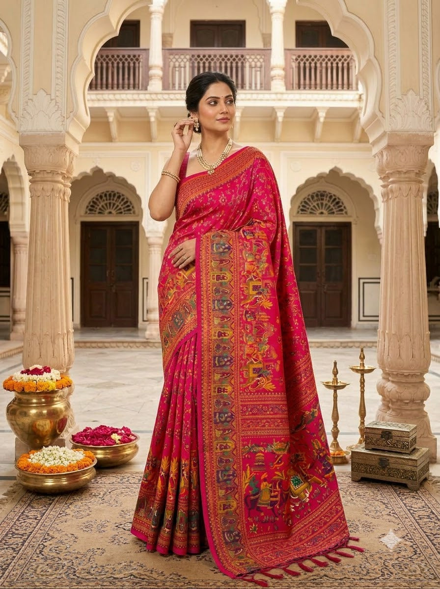 Royal Heirloom Pashmina Silk Saree