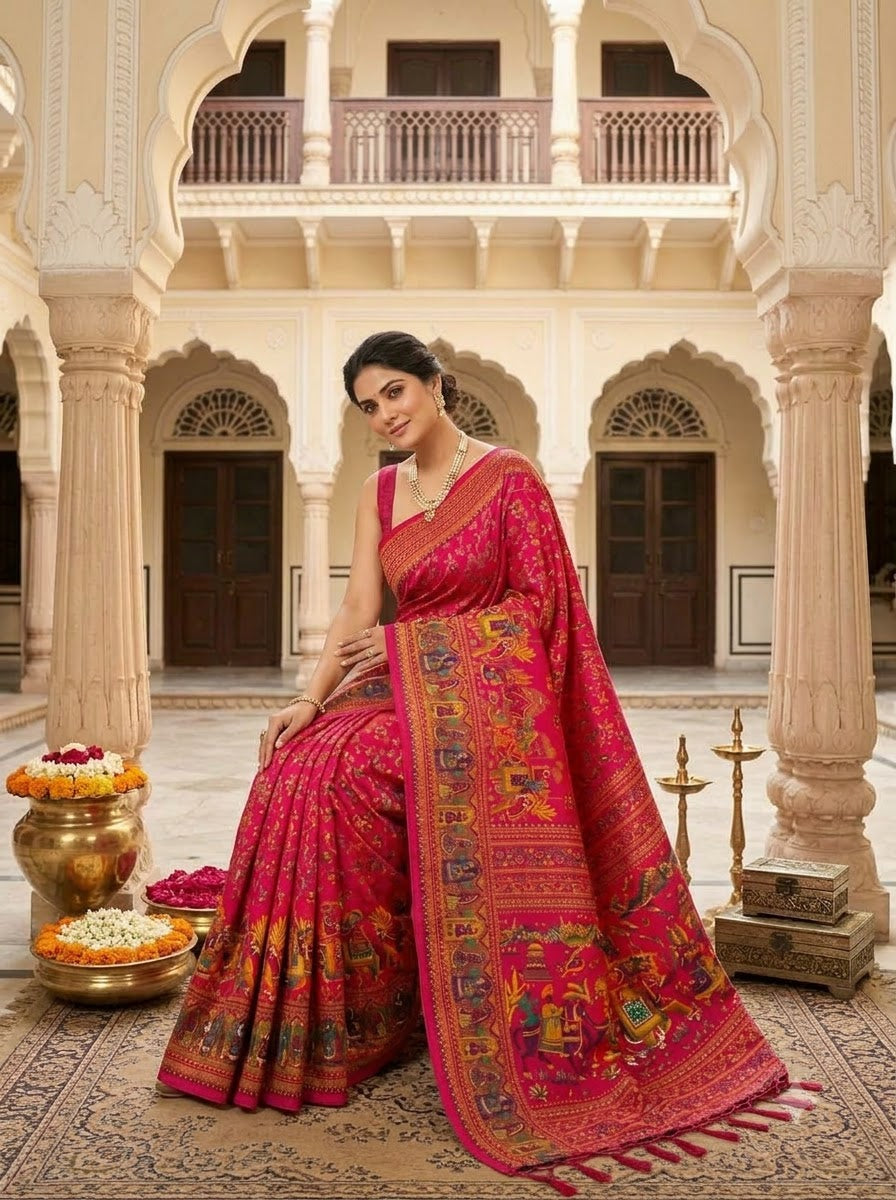 Royal Heirloom Pashmina Silk Saree