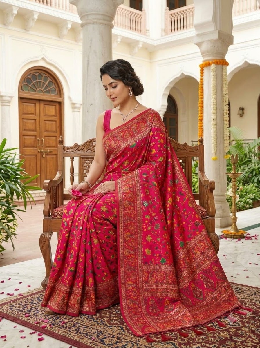 Royal Heirloom Pashmina Silk Saree