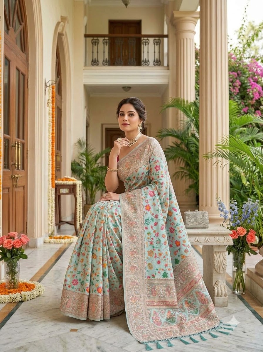 Royal Heirloom Pashmina Silk Saree
