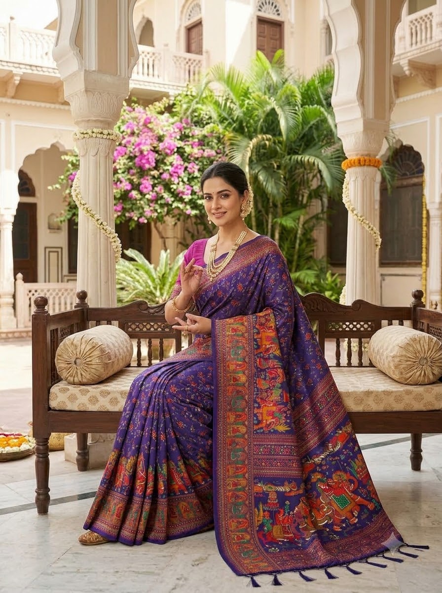 Royal Heirloom Pashmina Silk Saree
