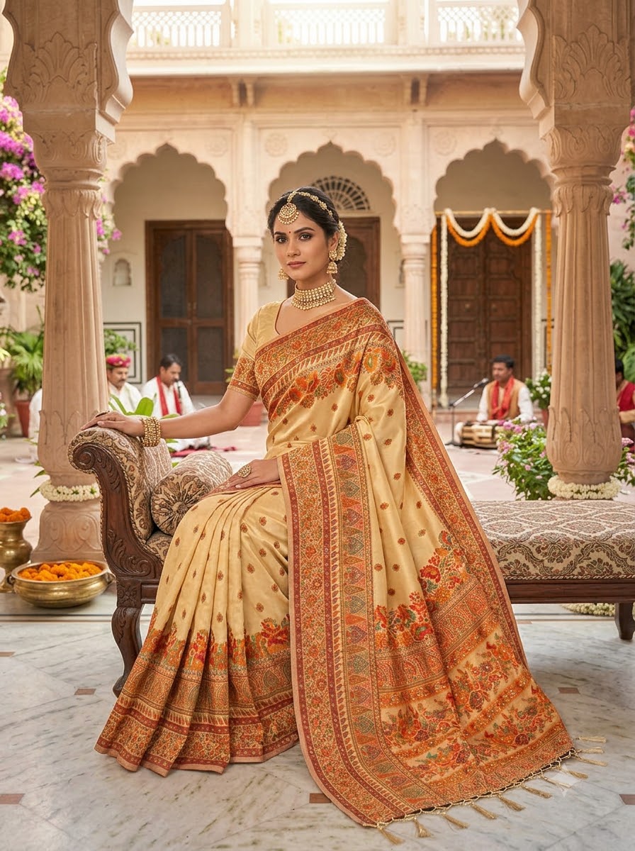 Royal Heirloom Pashmina Silk Saree