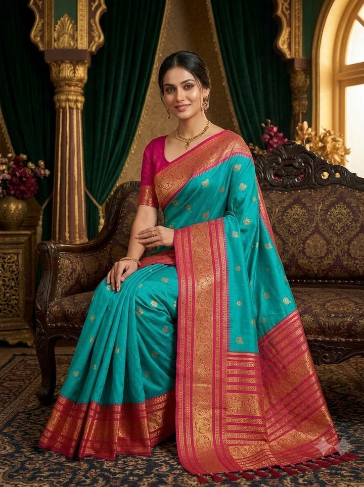 A Tale of Two Tones Fancy Silk Saree