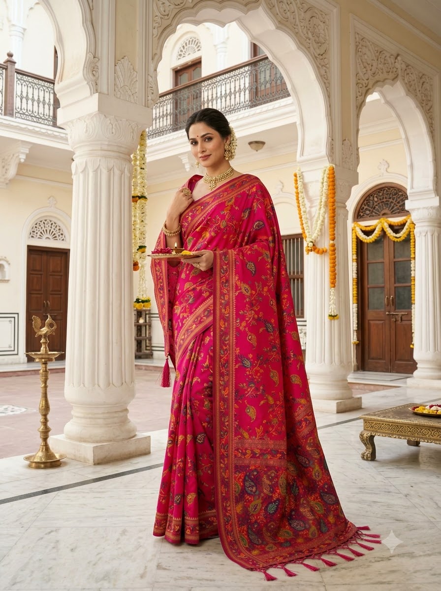Royal Heirloom Pashmina Silk Saree