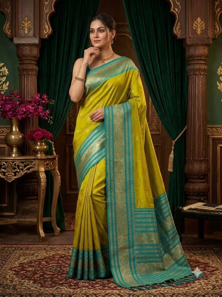 A Tale of Two Tones Fancy Silk Saree
