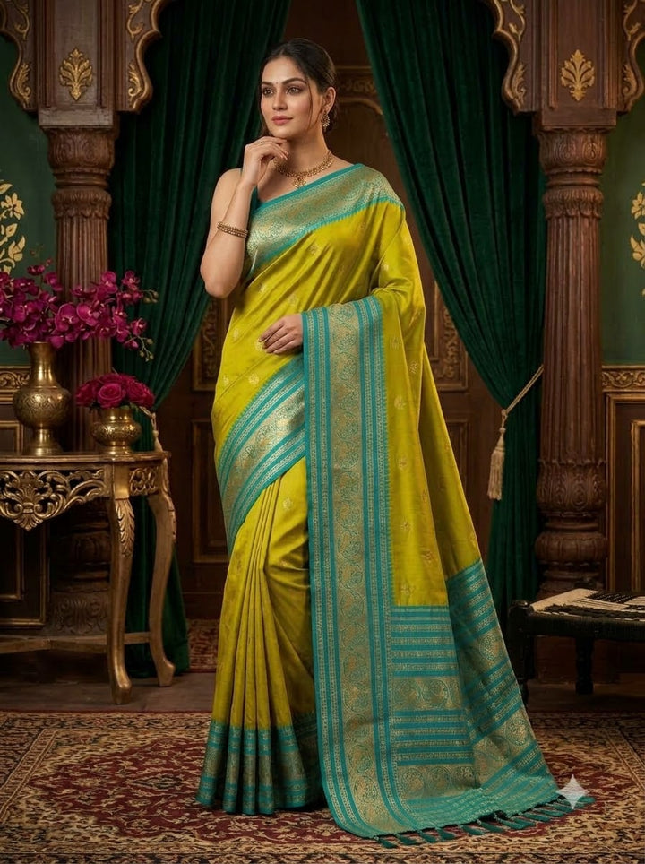 A Tale of Two Tones Fancy Silk Saree