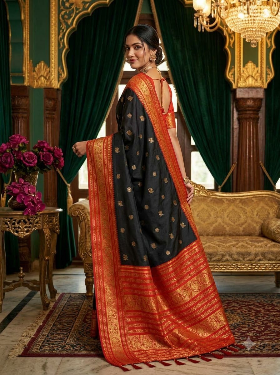 A Tale of Two Tones Fancy Silk Saree