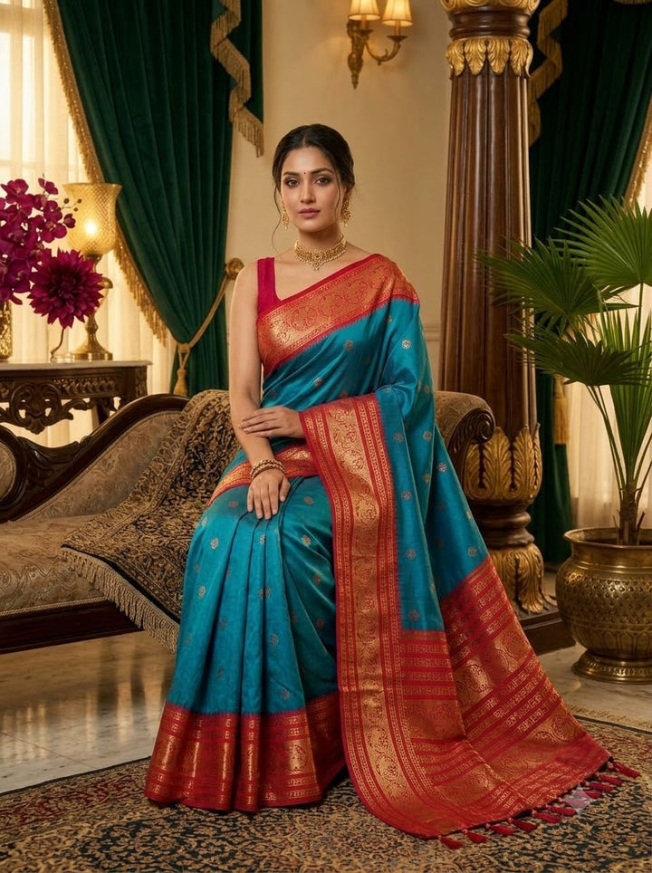 A Tale of Two Tones Fancy Silk Saree