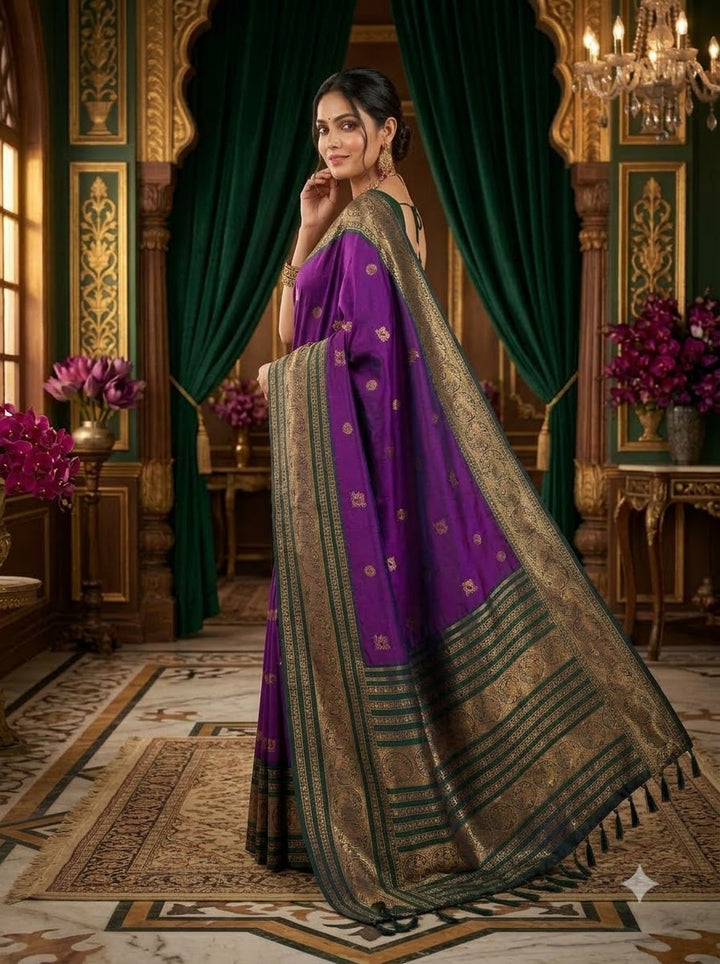 A Tale of Two Tones Fancy Silk Saree