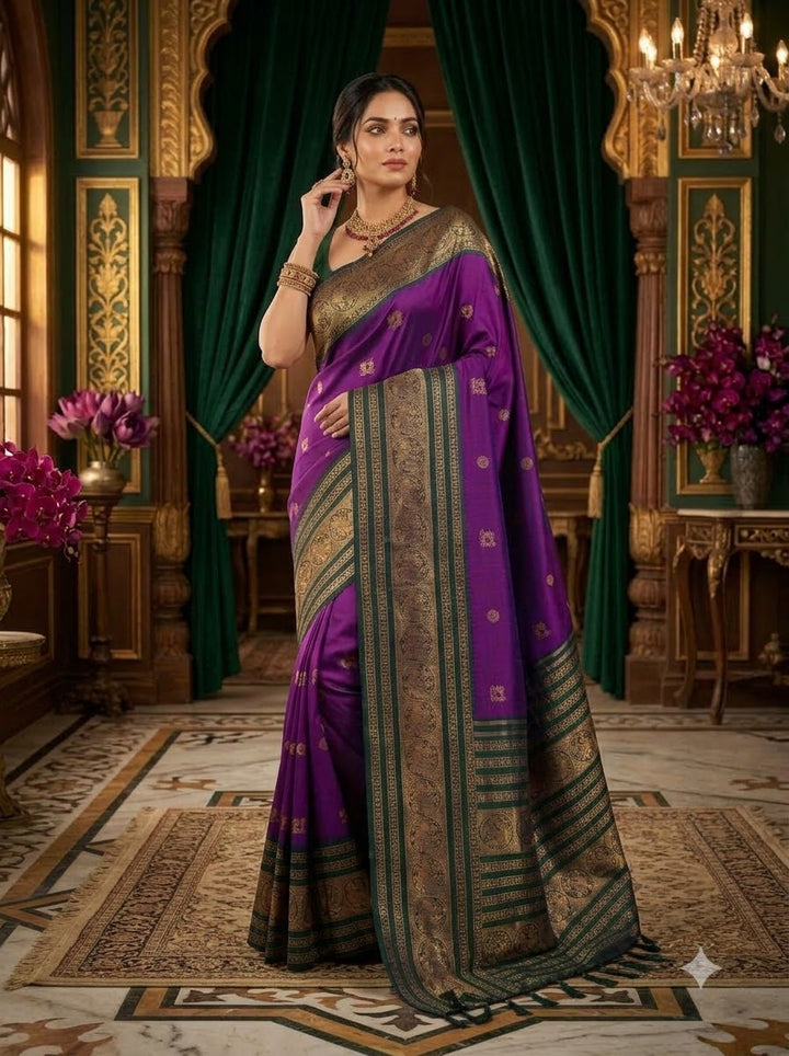 A Tale of Two Tones Fancy Silk Saree