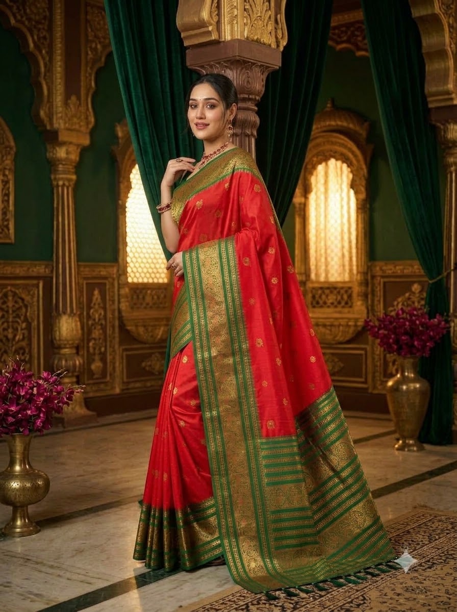 A Tale of Two Tones Fancy Silk Saree
